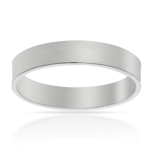 ALIANZA ORO BLANCO 18KL - 4MM