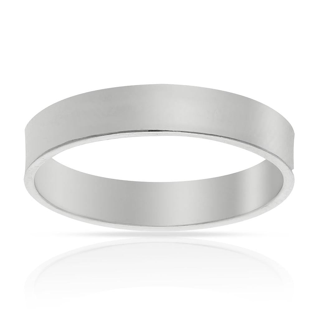 ALIANZA ORO BLANCO 18KL - 4MM