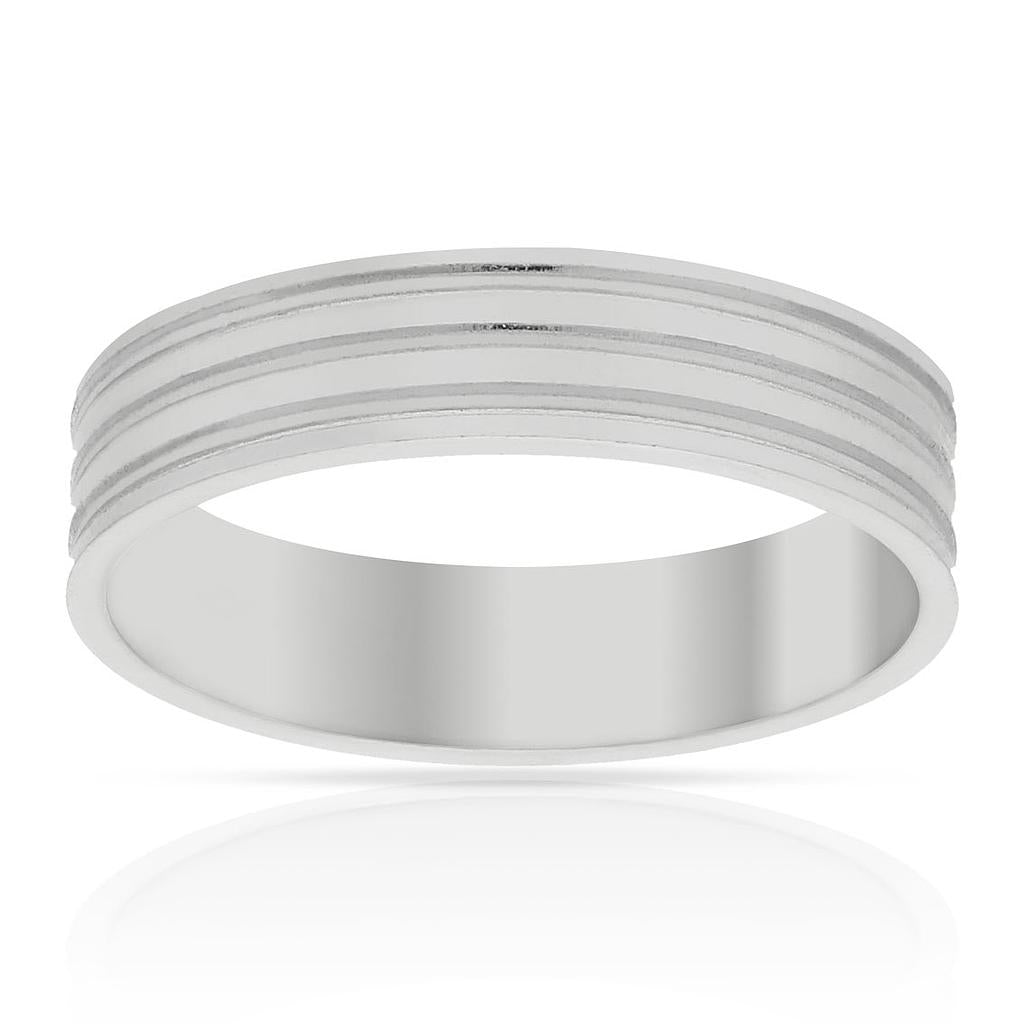 ALIANZA ORO BLANCO 18KL TALLLADA - 5MM