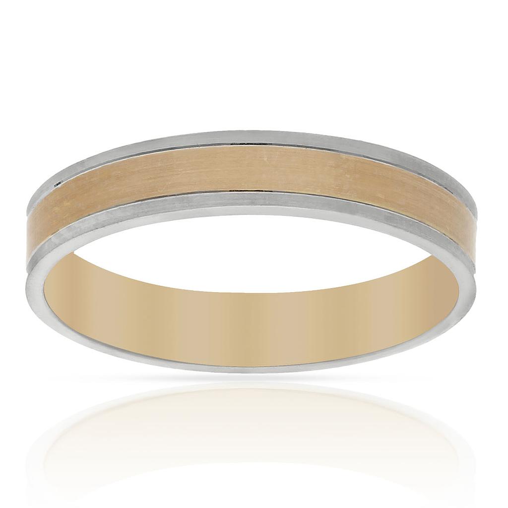 ALIANZA ORO ROSA - ORO BLANCO 18KL - 4MM