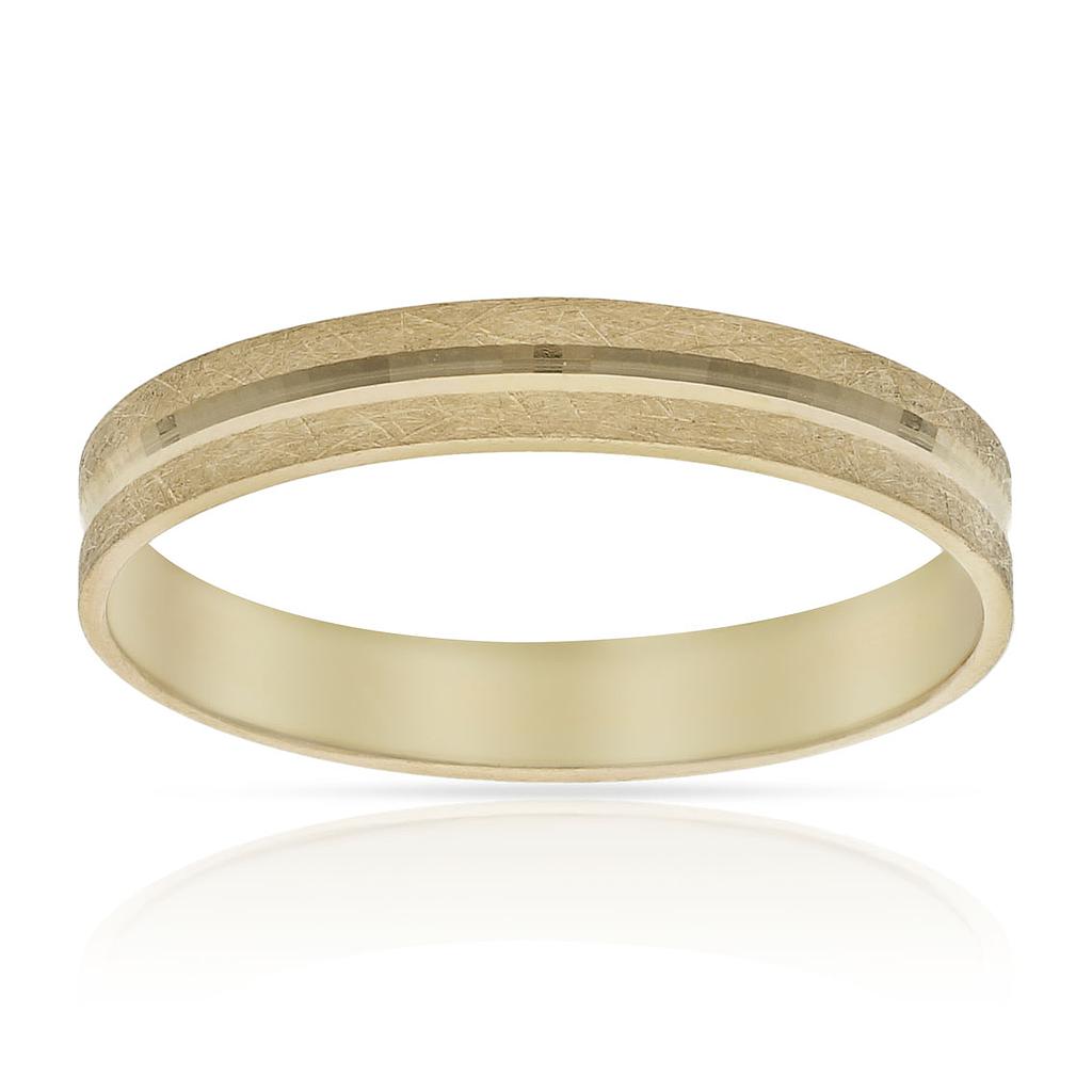ALIANZA ORO 18KL MATE-BRILLO - 3.50MM