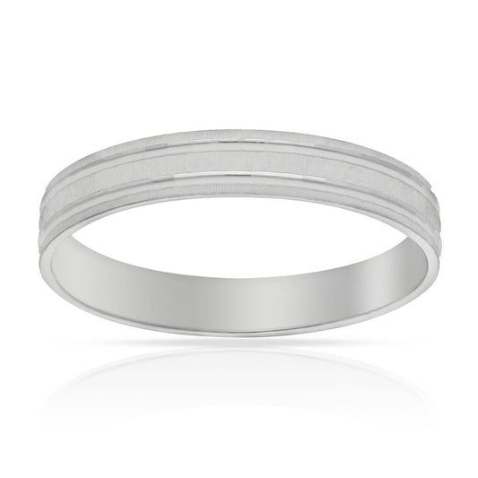 ALIANÇA OR BLANC 18KL - 3.50MM