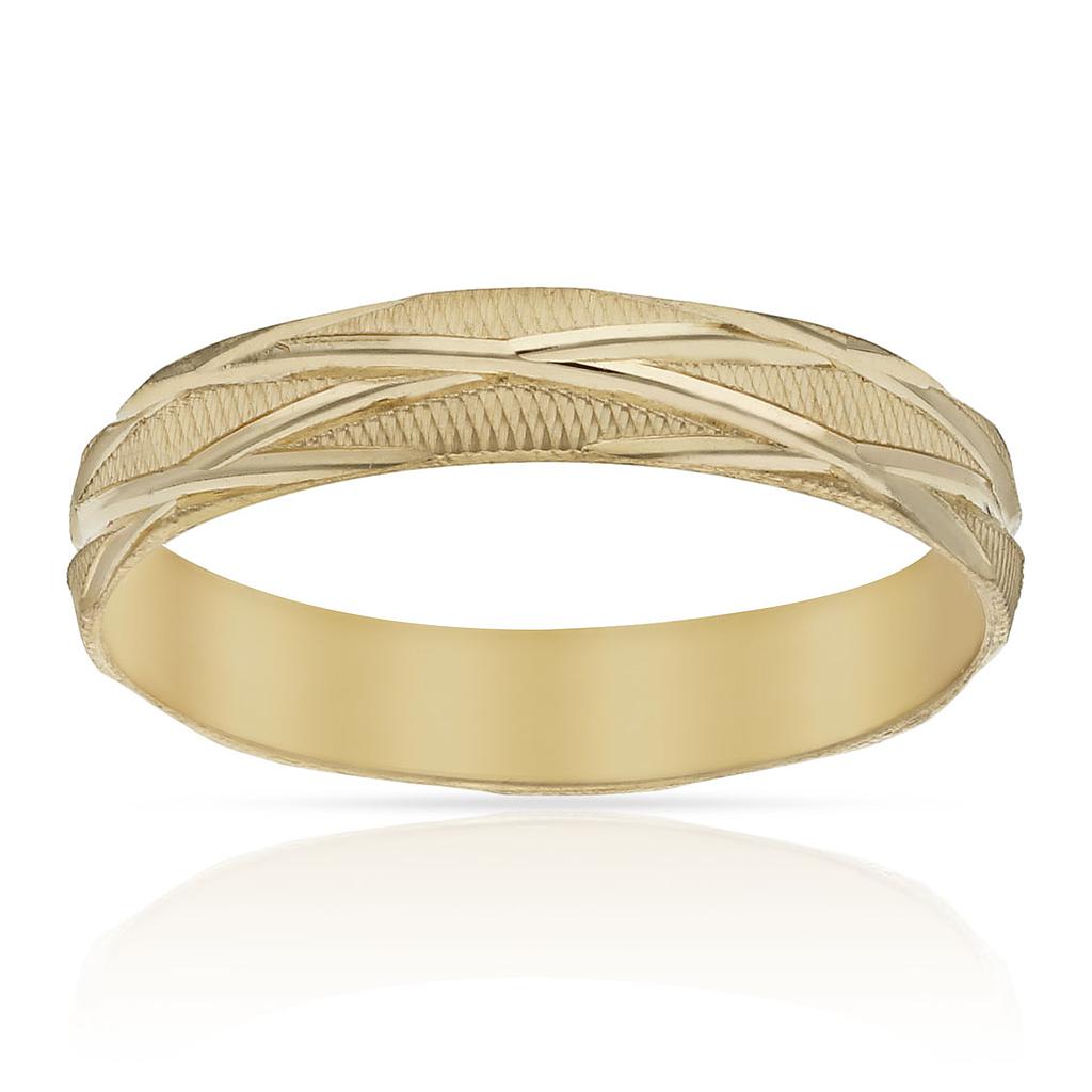 ALIANÇA OR 18KL TALLADA - 4MM