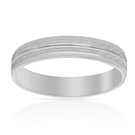 ALIANÇA OR BLANC 18KL - 4MM