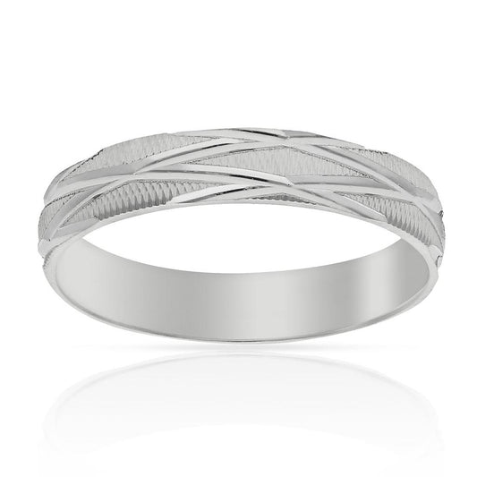 ALIANÇA OR BLANC 18KL - 4MM