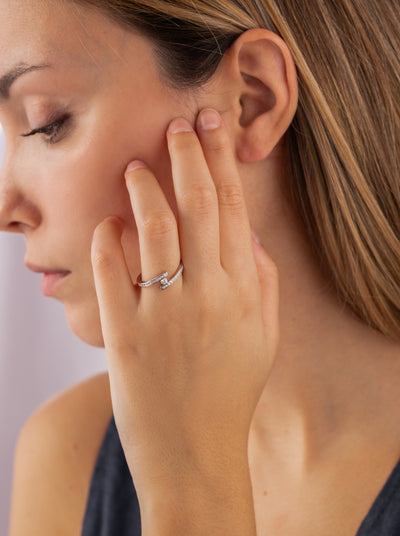 Anillo Fino Circonitas Plata JO-20040-R