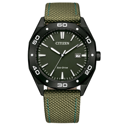Reloj Citizen Caballero Eco Drive 3 Agujas Nylon JO-BM7635-01X - Relojería Joyería Orlando