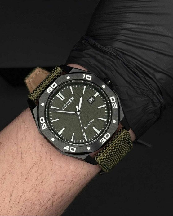 Reloj Citizen Caballero Eco Drive 3 Agujas Nylon JO-BM7635-01X - Relojería Joyería Orlando