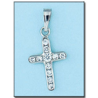 CRUZ ORO BLANCO 18KL CIRCONITAS