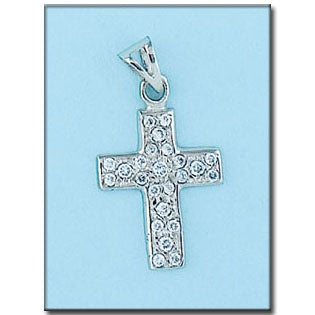 CRUZ ORO BLANCO 18KL CIRCONITAS
