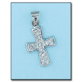 CRUZ ORO BLANCO 18KL CIRCONITAS