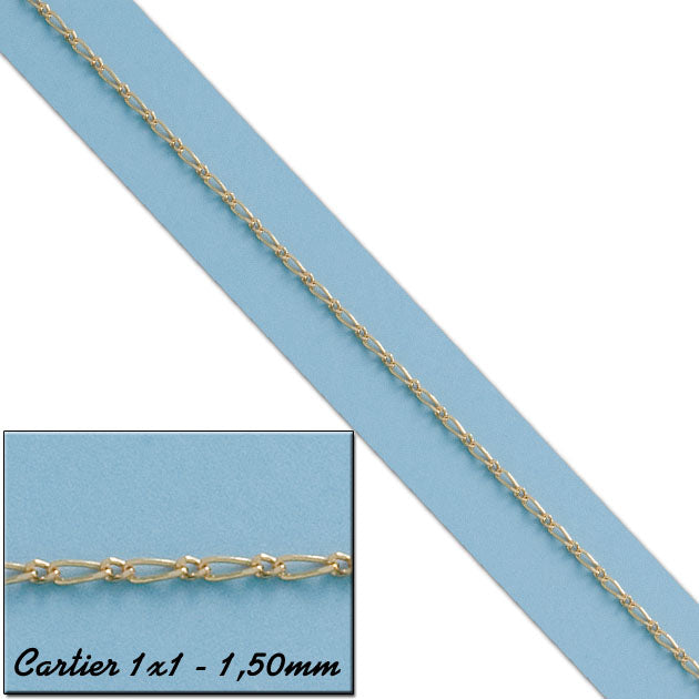 CADENA ORO 18KL 1x1 - 1.50MM