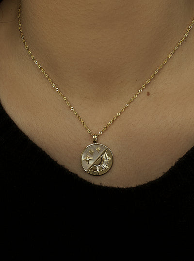 Collar Medalla Nácar JO-19717-PE