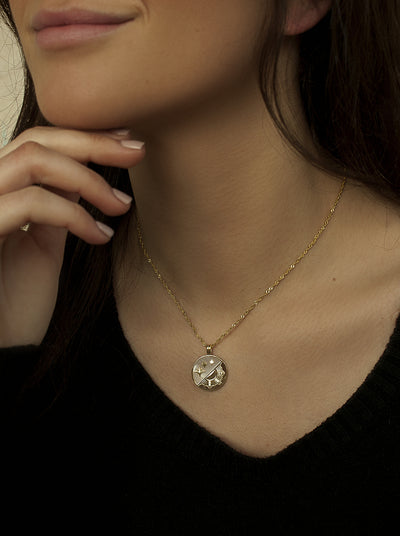 Collar Medalla Nácar JO-19717-PE