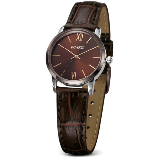 Reloj Duward Mujer Elegance Bisel Marrón Piel JO-D15304.00 - Relojería Joyería Orlando