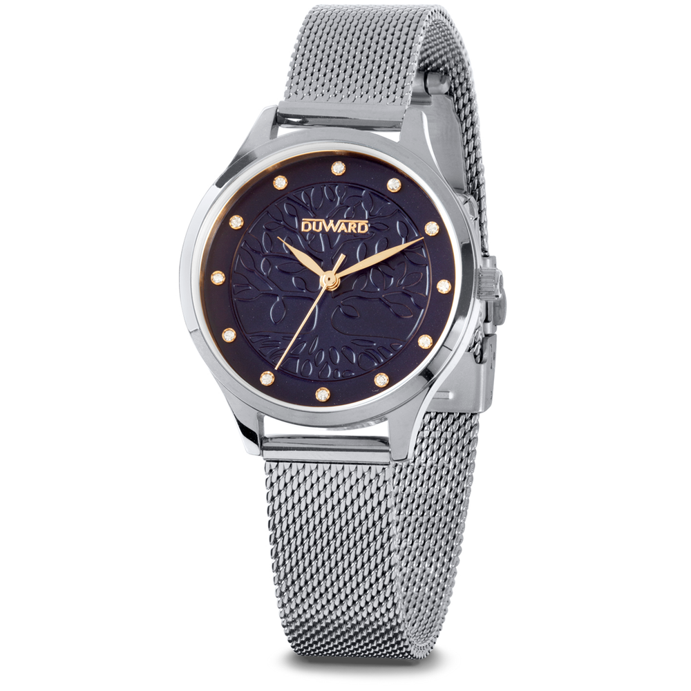 Reloj Duward Lady Bicolor Dorado Esfera morada JO-D25345.05 - Relojería Joyería Orlando