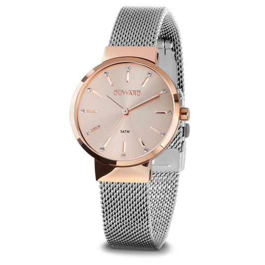 Reloj Duward Lady IP Rosada Esfera Rosa JO-D25347.28 - Relojería Joyería Orlando