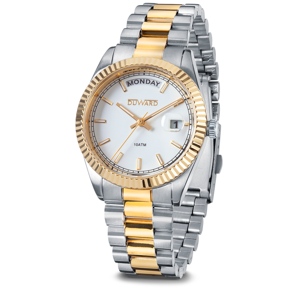 Reloj Duward Sport Mujer Bicolor Dorado Clásico JO-D25429.31 - Relojería Joyería Orlando