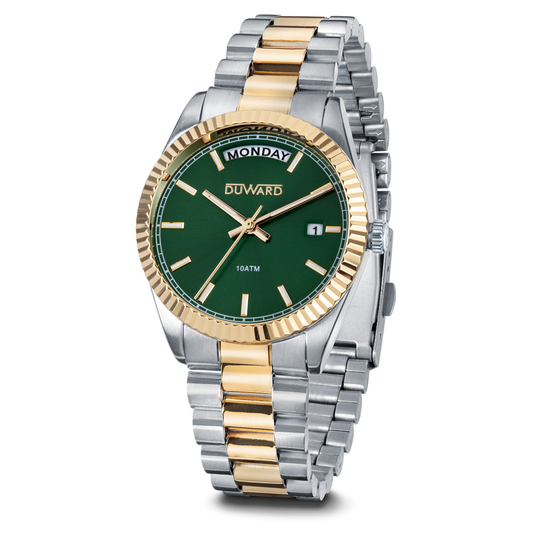 Reloj Duward Sport Mujer Bicolor Dorado Verde JO-D25429.33 - Relojería Joyería Orlando