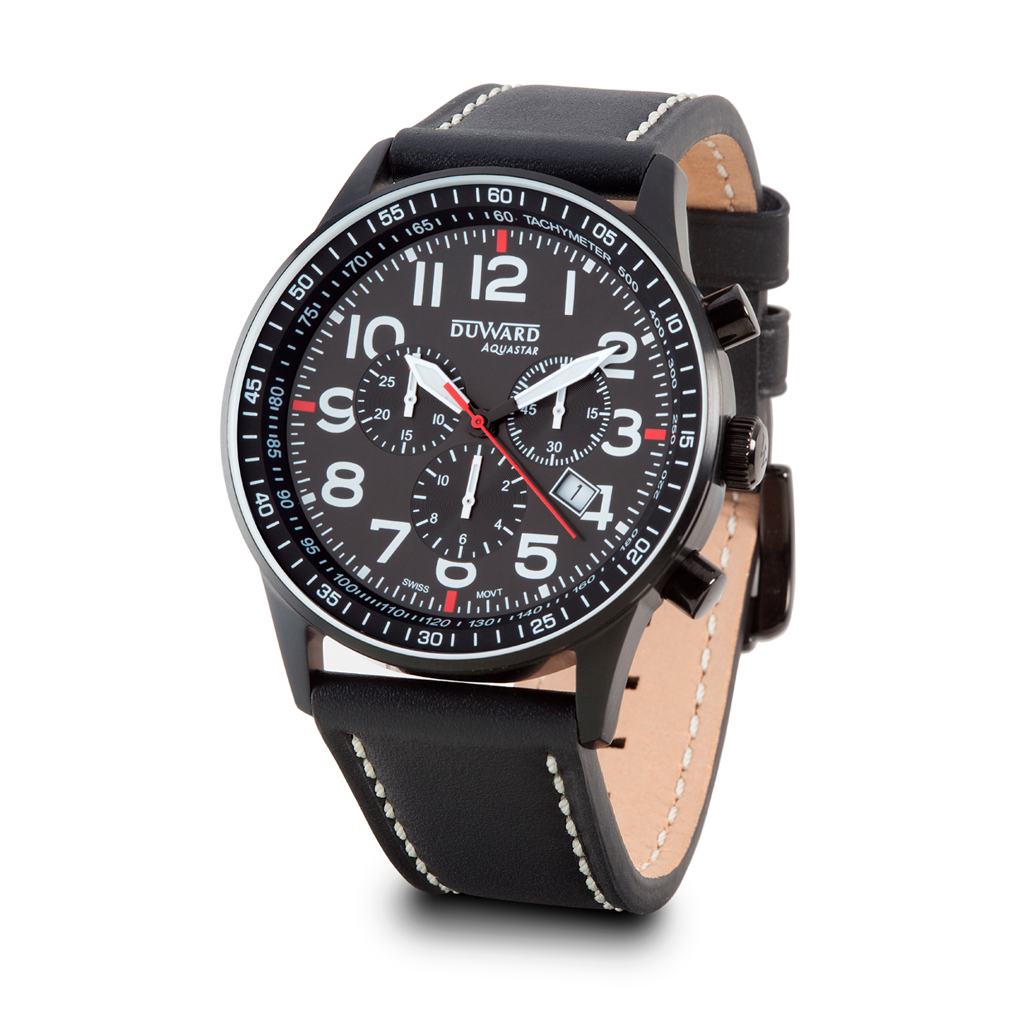 Reloj Duward Aquastar IP Negro Cronógrafo JO-D85534.54 - Relojería Joyería Orlando