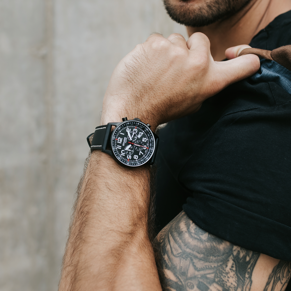 Reloj Duward Aquastar IP Negro Cronógrafo JO-D85534.54 - Relojería Joyería Orlando