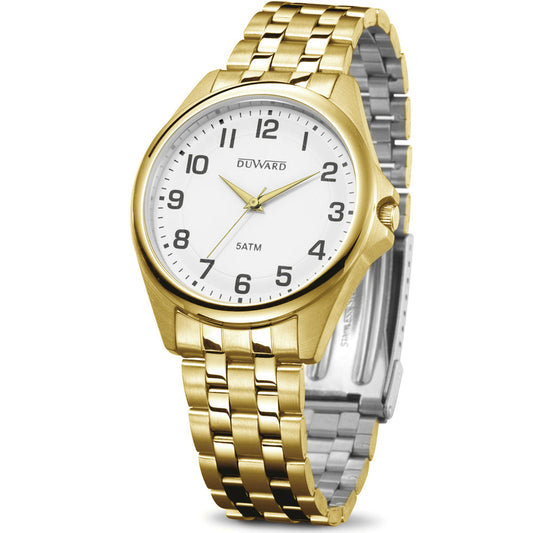 Reloj Duward Acero IP Dorado Esfera Blanca (Jo-D95340.12)