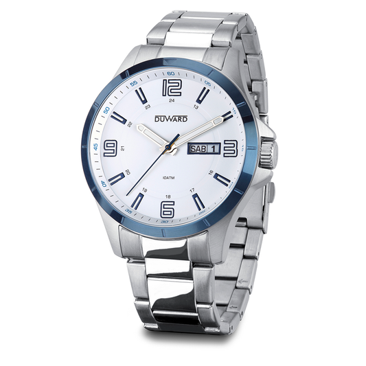 Reloj Duward Sport Bisel Azul Doble Calendario JO-D95427.01 - Relojería Joyería Orlando