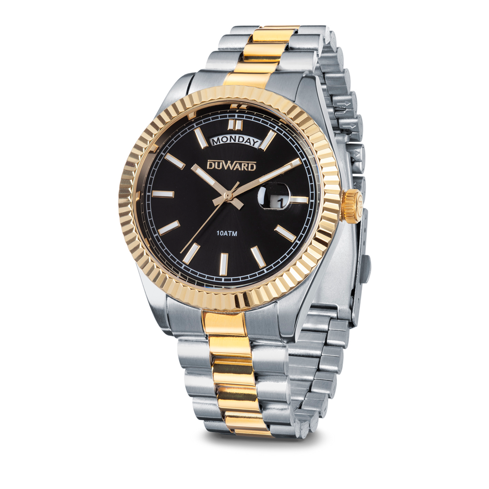 Reloj Duward Bicolor Dorado Calendario y Semanario (D95429.32)