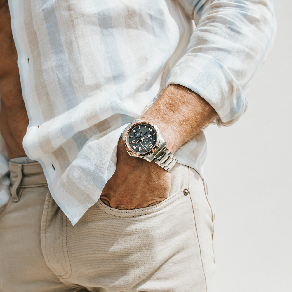 Reloj Duward Aquastar Cronógrafo Esfera Gris (D95530.08)