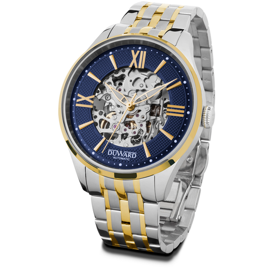 Reloj Duward Diplomatic Automático Bicolor Dorado/Negro (JO-D95802.35) - Relojería Joyería Orlando