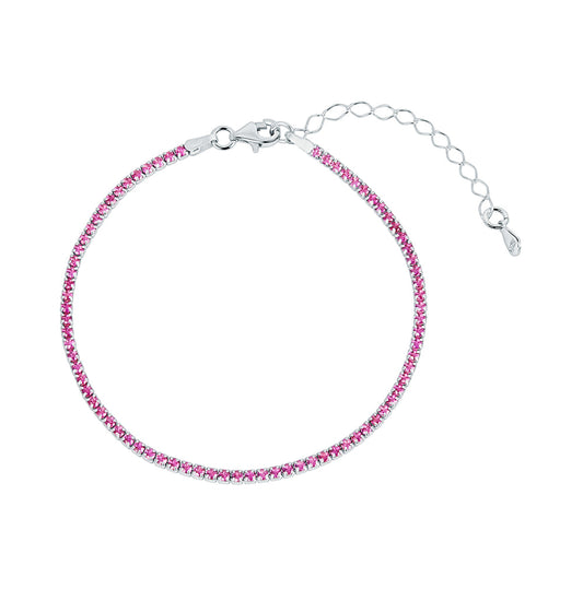 Pulsera Riviere Rosa Plata 925 Rodiada (17.4cm) - Relojería Joyería Orlando