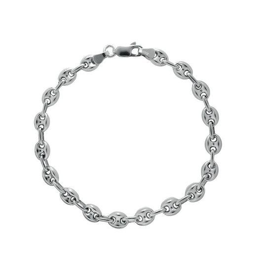 Pulsera Calabrote 6mm Plata 925 Rodiada - Relojería Joyería Orlando