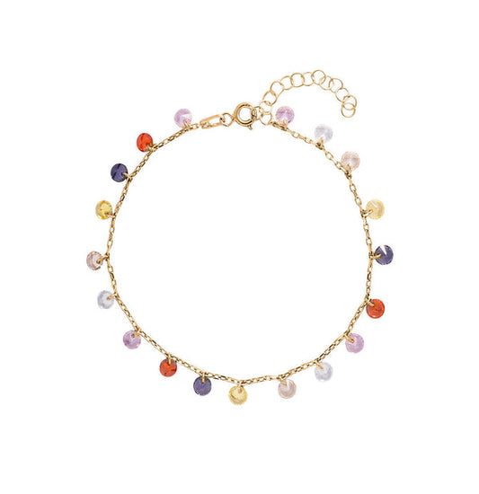Pulsera Charm Círculos Color Plata Dorada (16.3cm) - Relojería Joyería Orlando