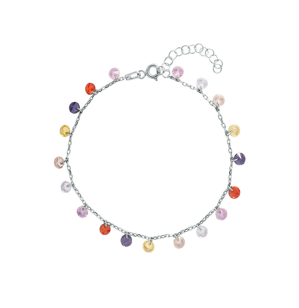 Pulsera Charm Círculos Color Plata 925 (16.3cm) - Relojería Joyería Orlando