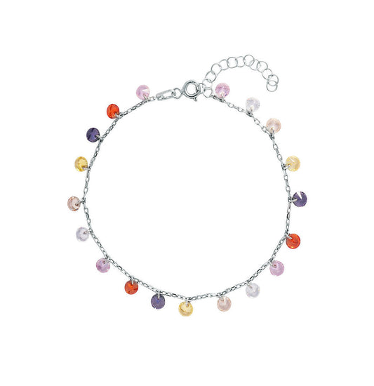 Pulsera Charm Círculos Color Plata 925 (16.3cm) - Relojería Joyería Orlando