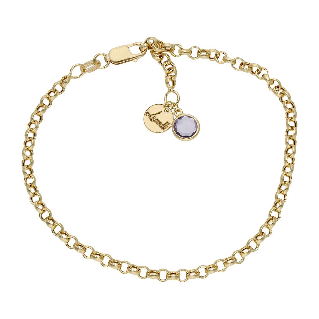 POLSERA LA MEVA HISTÒRIA OR 18KL 3MM - LILA