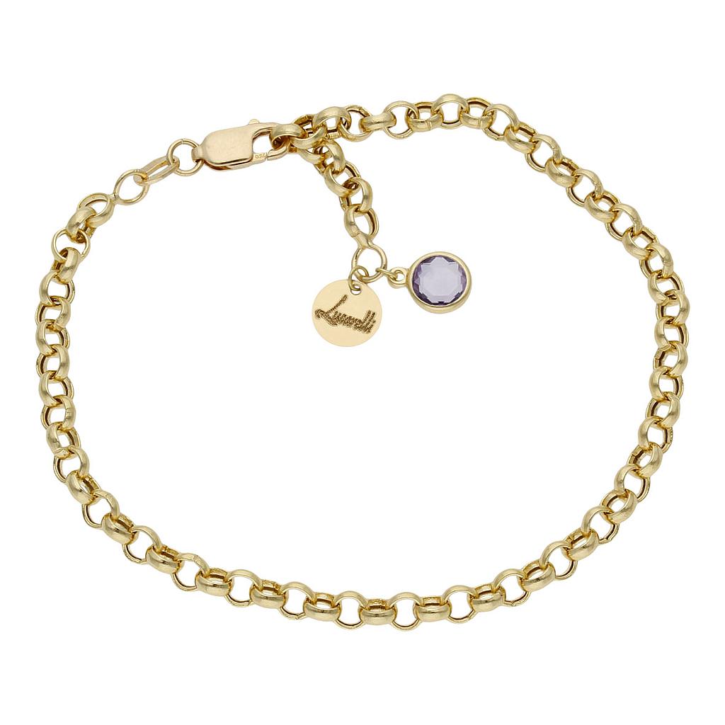 POLSERA LA MEVA HISTÒRIA OR 18KL 4MM - LILA