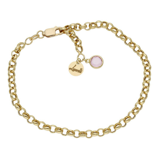 PULSERA MI HISTORIA ORO 18KL 4MM - ROSA