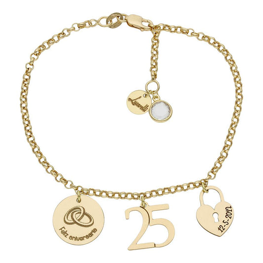PULSERA MI HISTORIA ORO 18KL ANIVERSARIO