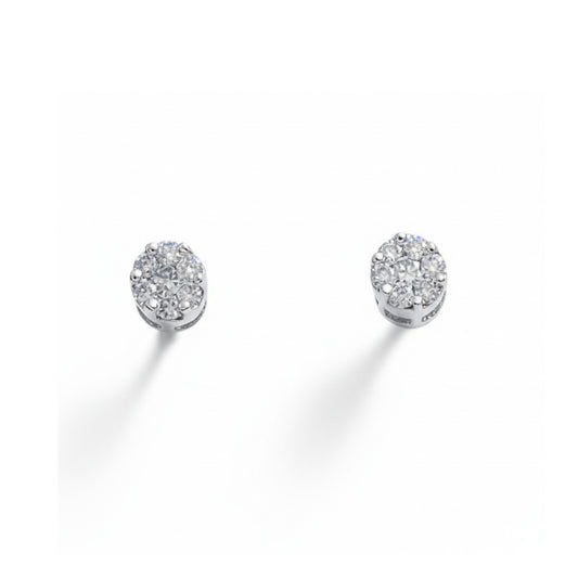 PENDIENTES ORO BLANCO 18KL DIAMANTES