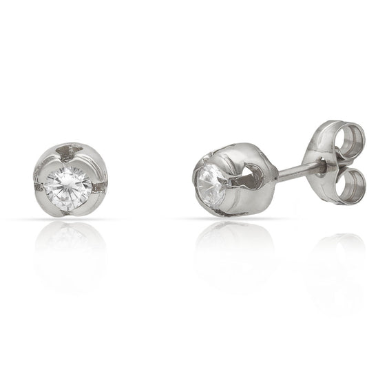 PENDIENTES ORO BLANCO 18KL DIAMANTES