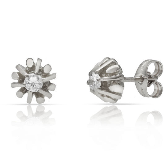 PENDIENTES ORO BLANCO 18KL DIAMANTES
