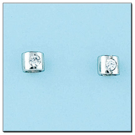 ARRACADES OR BLANC 18KL DIAMANTS