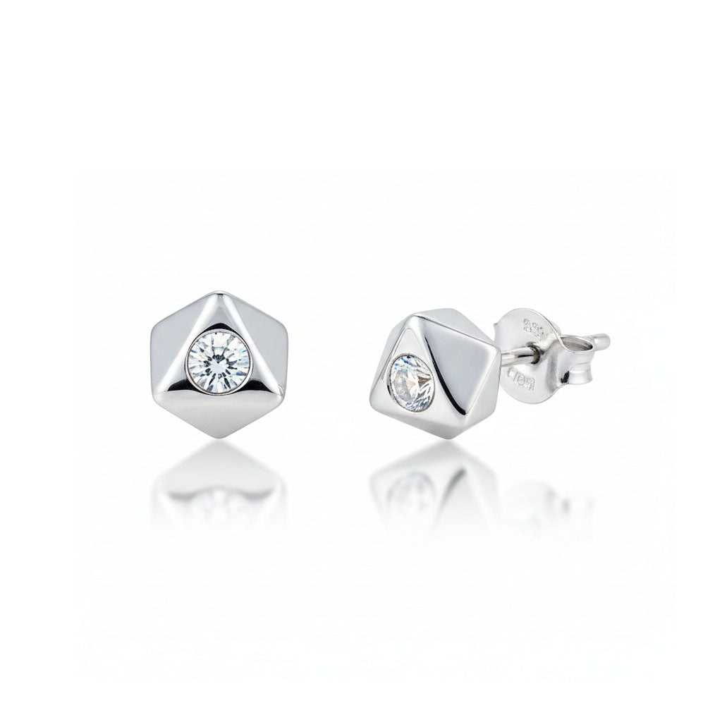 ARRACADES OR BLANC 18KL DIAMANTS