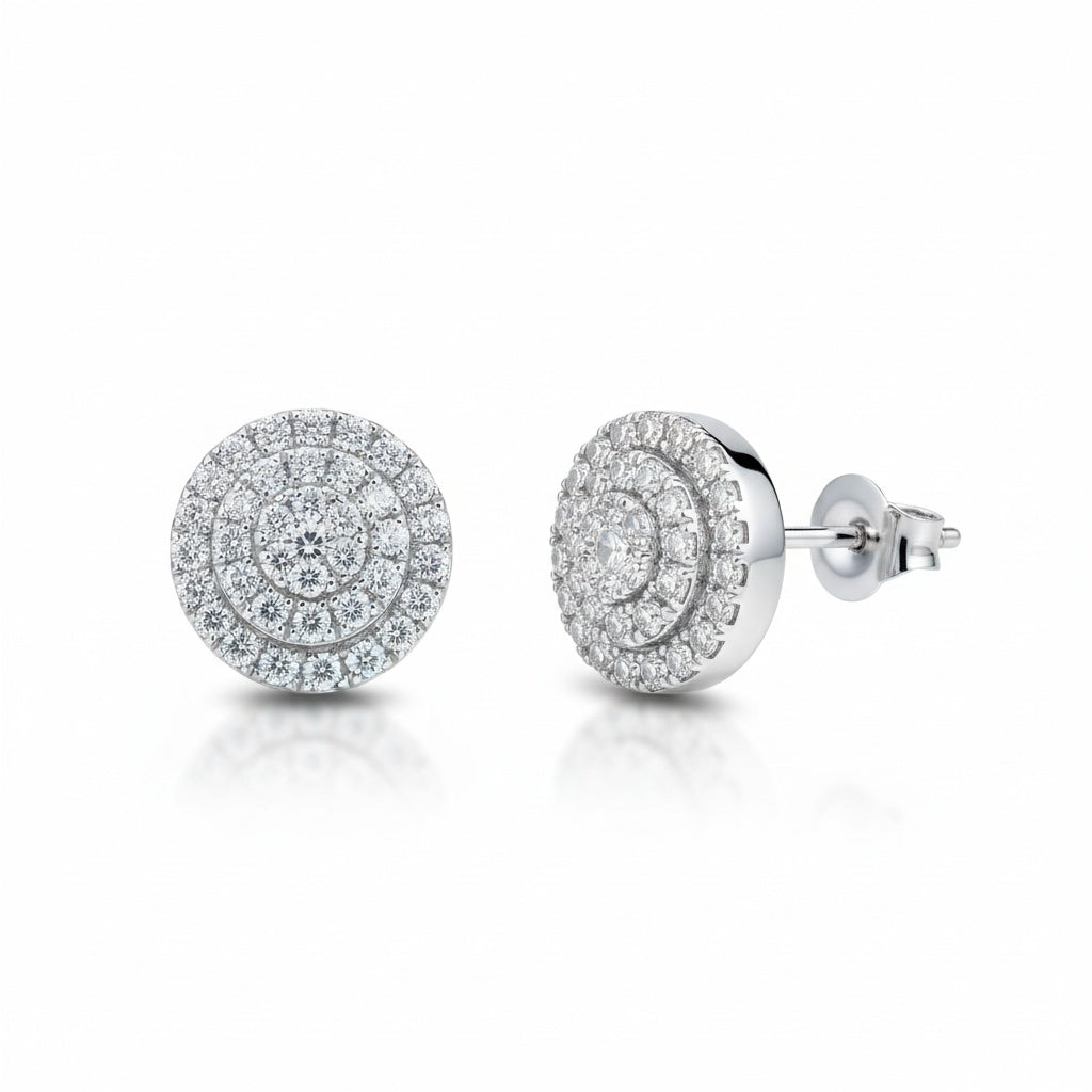 ARRACADES OR BLANC 18KL DIAMANTS