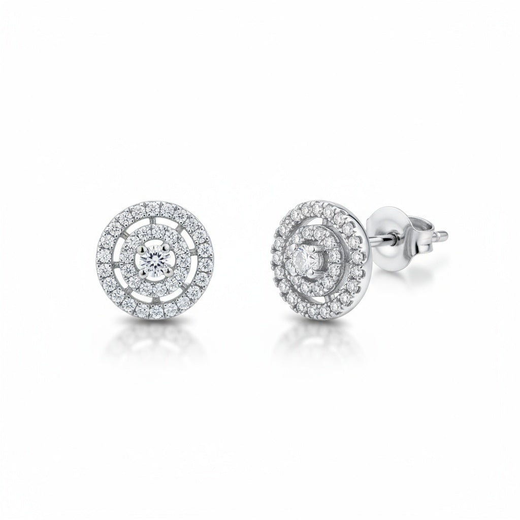 ARRACADES OR BLANC 18KL DIAMANTS