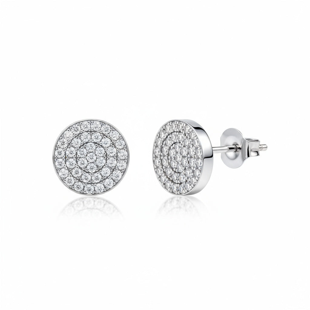 ARRACADES OR BLANC 18KL DIAMANTS