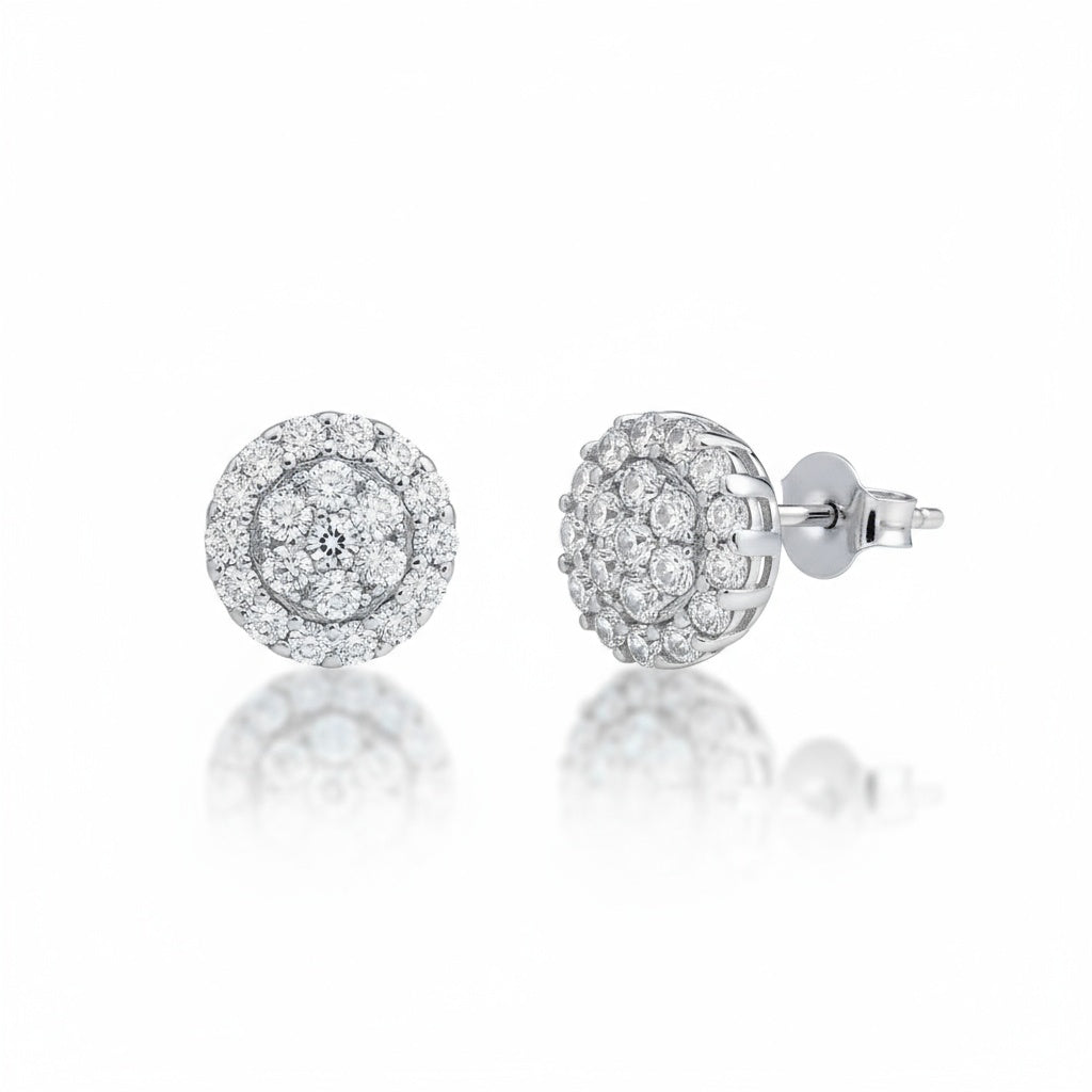 ARRACADES OR BLANC 18KL DIAMANTS