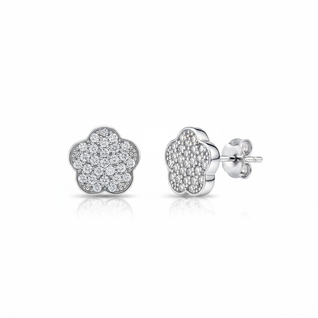 ARRACADES OR BLANC 18KL DIAMANTS