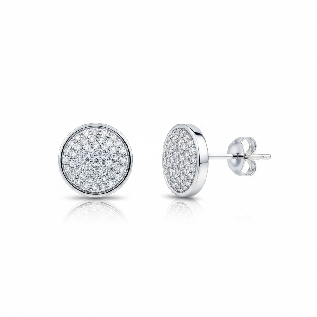 ARRACADES OR BLANC 18KL DIAMANTS